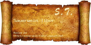 Sauerwein Tibor névjegykártya